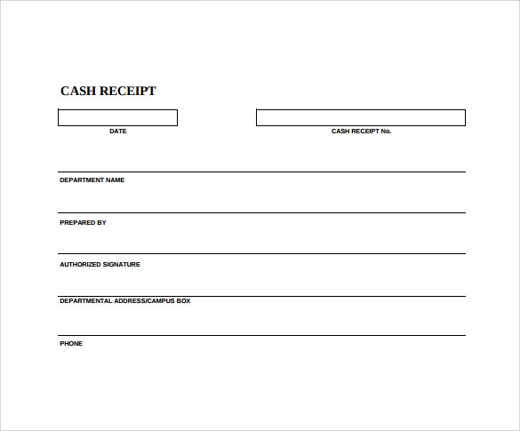 example of cash receipt template