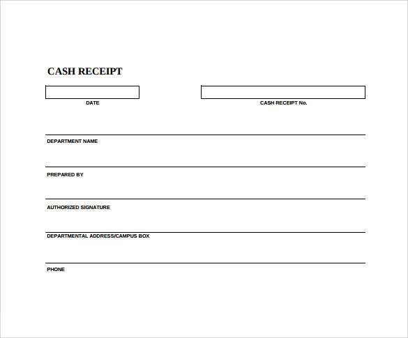 Cash Receipt Template Word Doc Collection