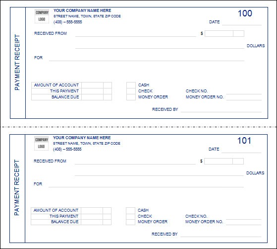 payment receipt form