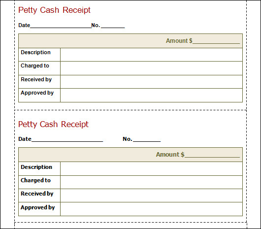 petty cash receipt