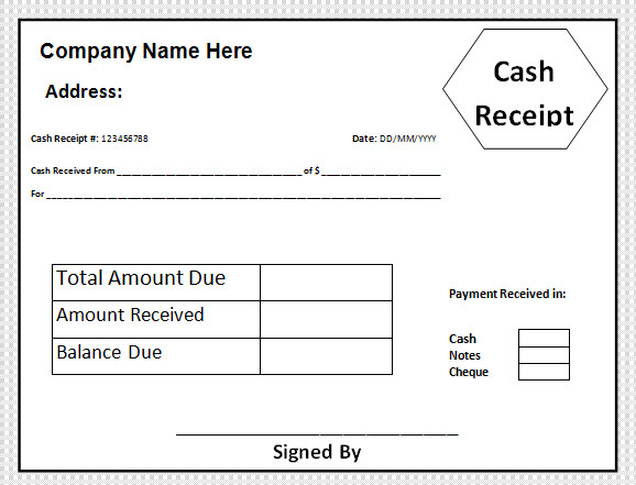 Sample Of Filling A Sales Receipt For Ip