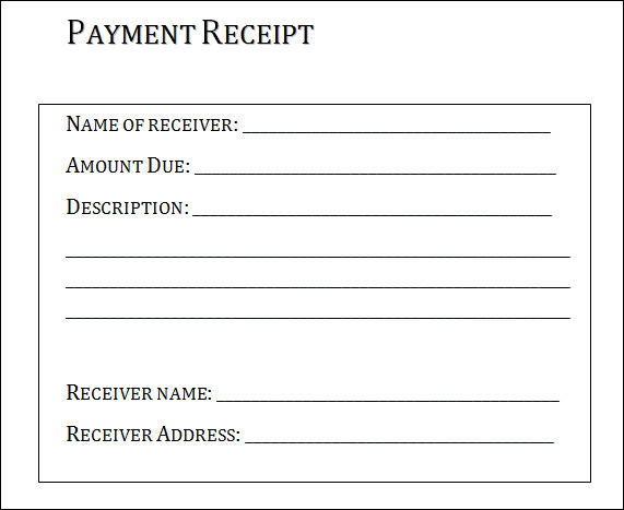 Payment Receipt Templates 12 Free Printable Word Excel Payment Receipt Samples Of All Order 6188