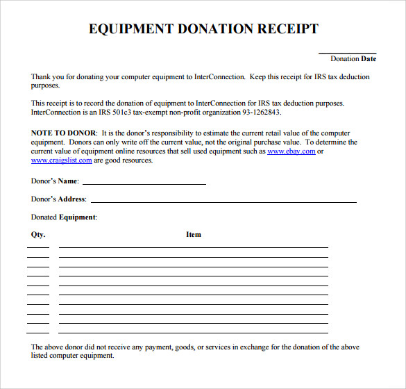 FREE 20+ Donation Receipt Templates in PDF | Google Docs | Google ...