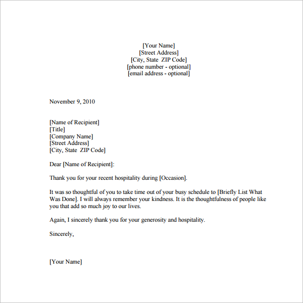 Free 9 Sample Thank You Note Templates In Ms Word Pdf