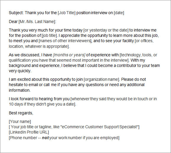 email thank you letter after interview template1