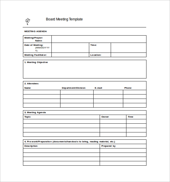 Meeting Minutes Template Google Docs