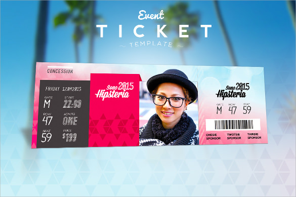 Banquet ticket template free download