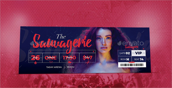 ticket template photoshop