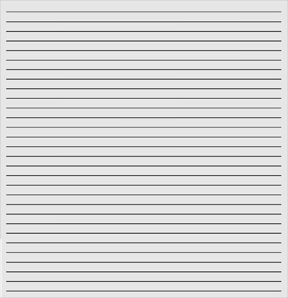 template for lined paper