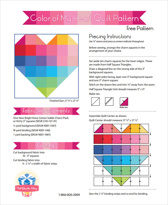 colorful heart template