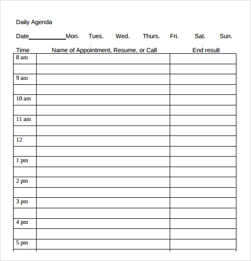 Sample Agenda Template - 41+ Download Free Documents in 