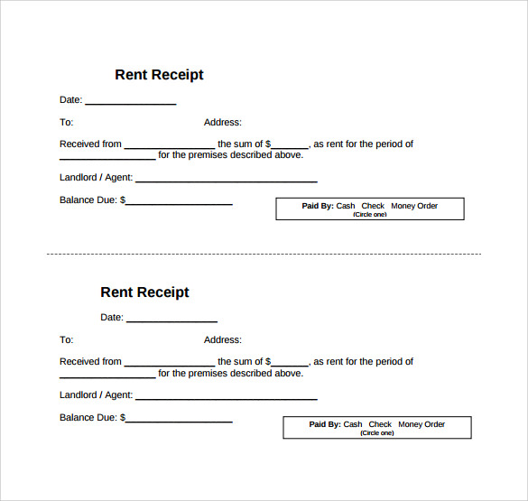 The rental receipt template in pdf, word, excel format are 