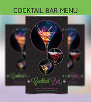 cocktail bar menu template