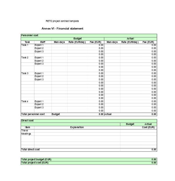 contract template in excel