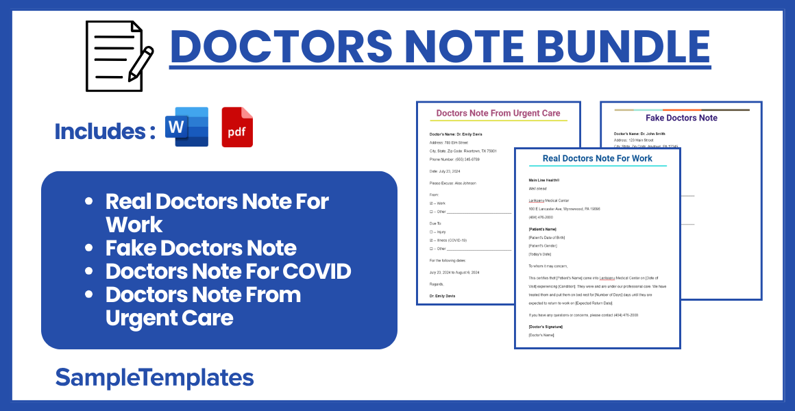 doctors note bundle