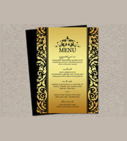 elegant dinner party menu template