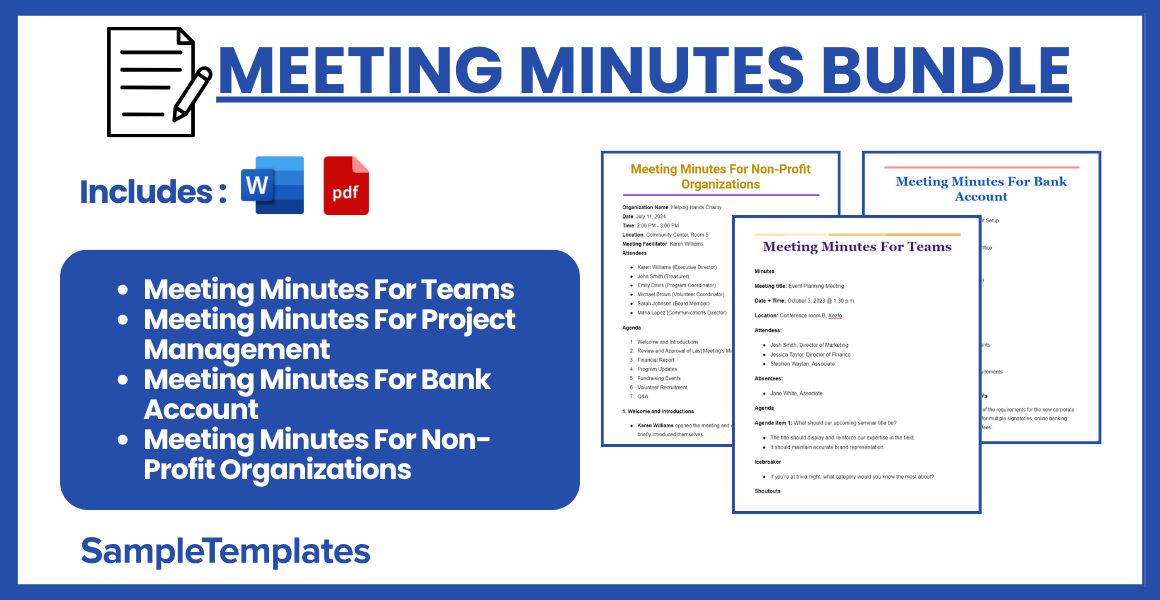 meeting minutes bundle