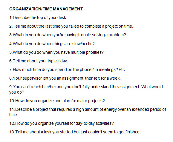 organization time management