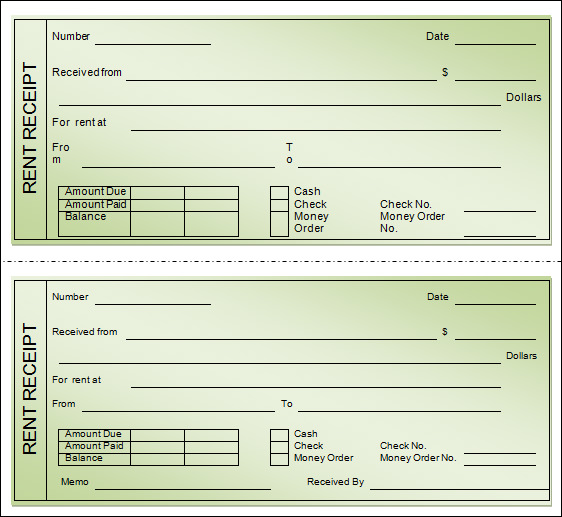 Print Free Rent Receipt