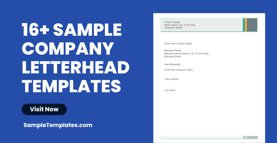 sample company letterhead templates