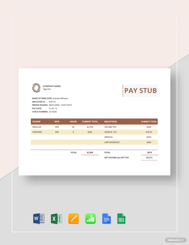 sample pay stub template1