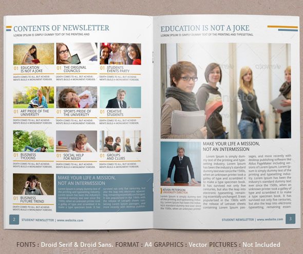 student newsletter template