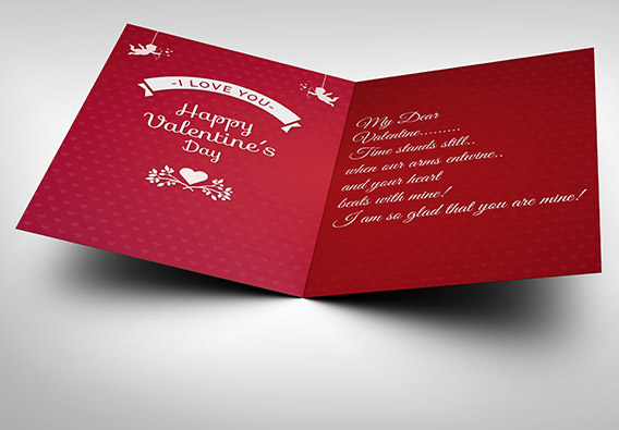 valentine day greeting card template