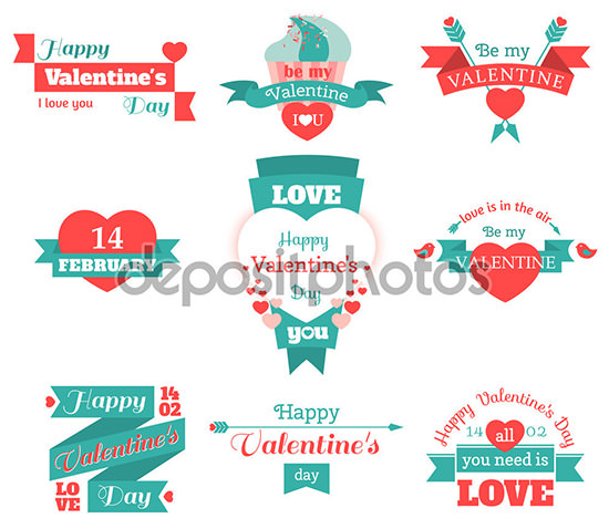 valentine day labels