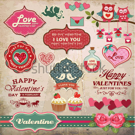 valentines day labels