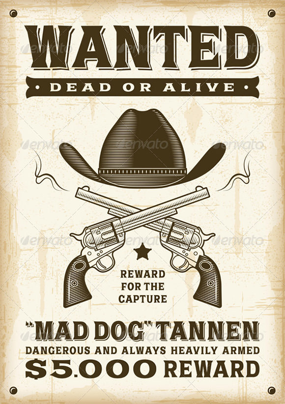 FREE 17+ Wanted Poster Templates in PSD PDF Pages InDesign