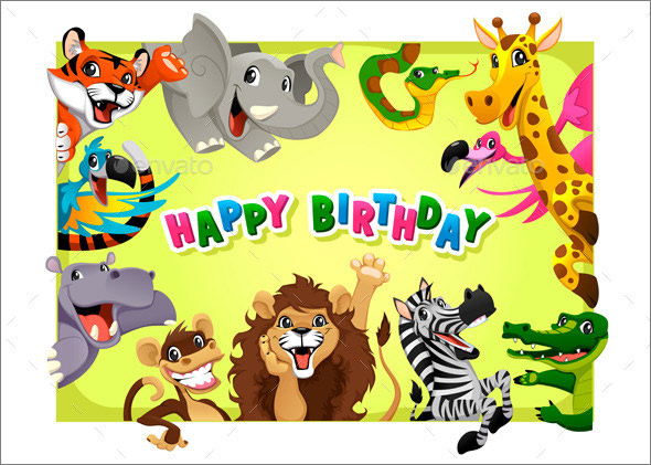 birthday card template for kids