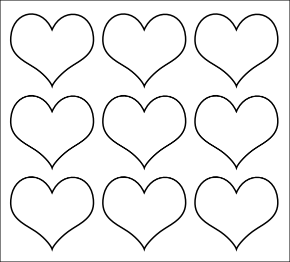 heart template cut out