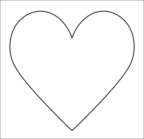 large heart template