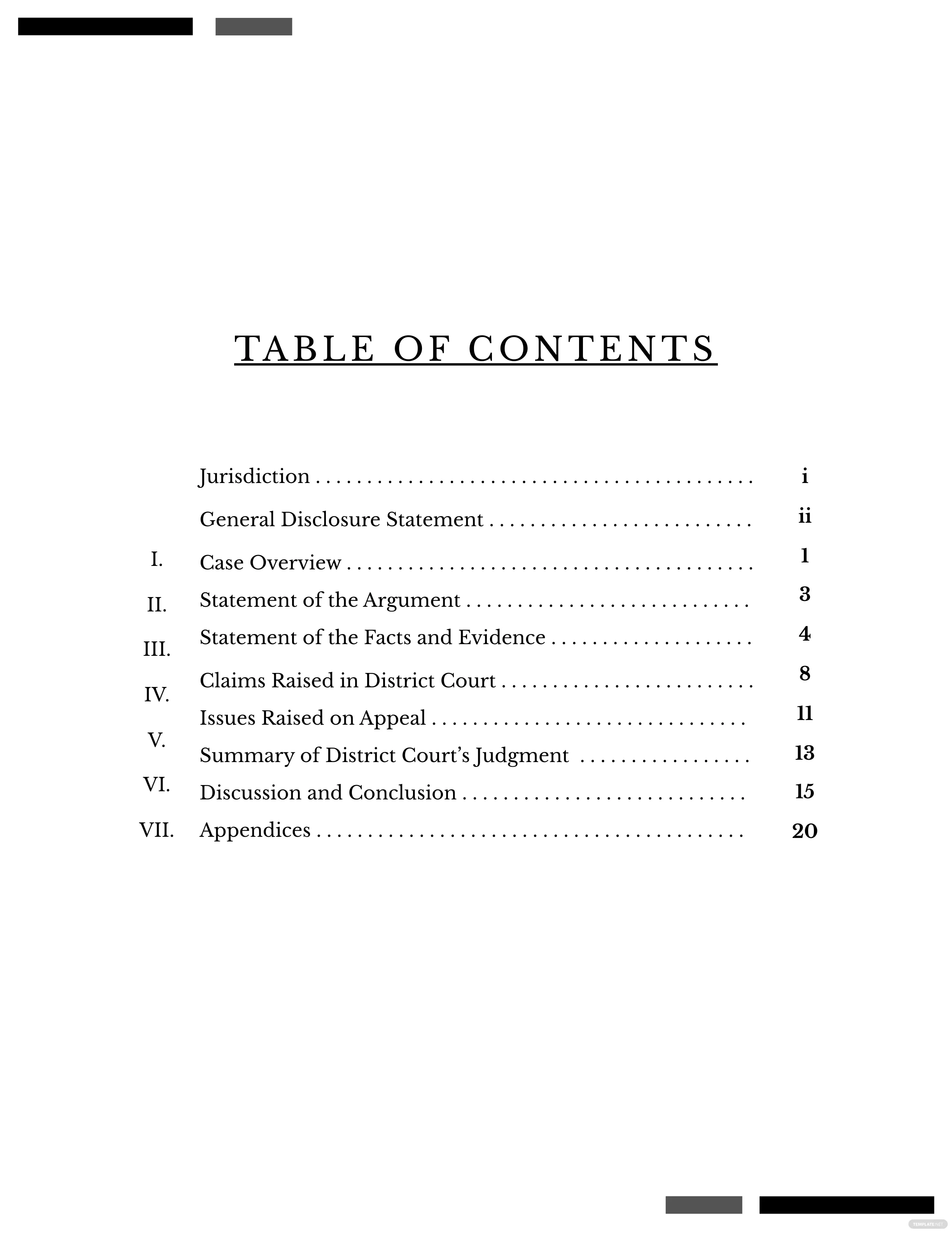 word document formatting table of contents