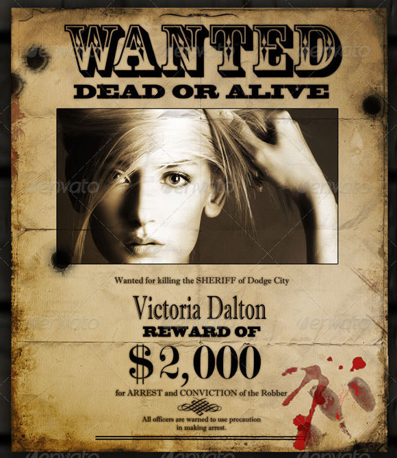 20 Free Wanted Poster Templates To Download Sample Templates 0083