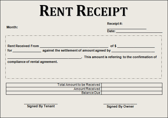 Sample Rent Receipt Template - 20+ Download Free Documents ...