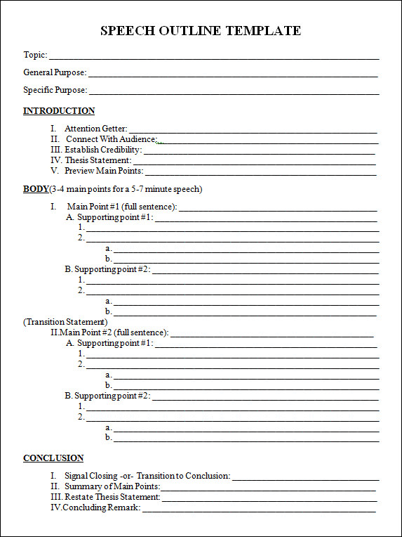 speech outline format guide