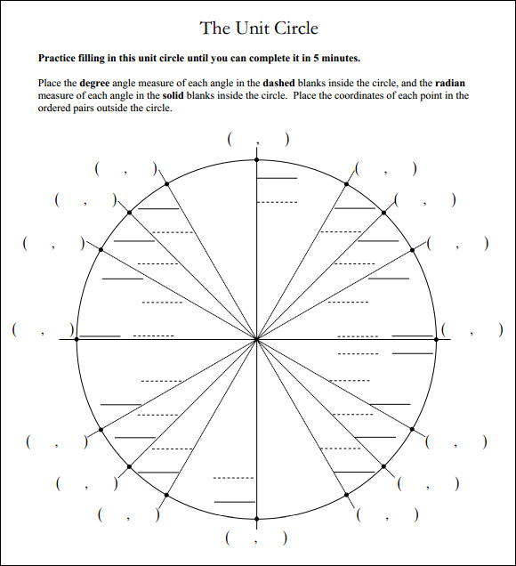 FREE 19 Unit Circle Charts Templates In PDF MS Word FREE 19 Unit Circle Charts Templates In PDF MS Word