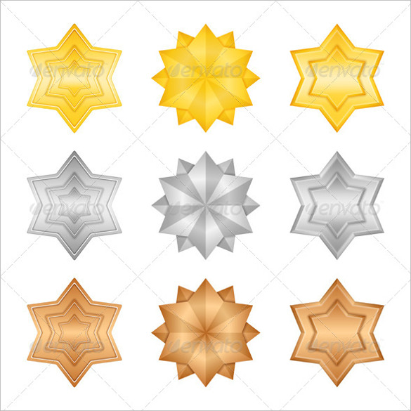 colourful star template