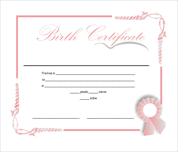 birth certificate template free download in doc 