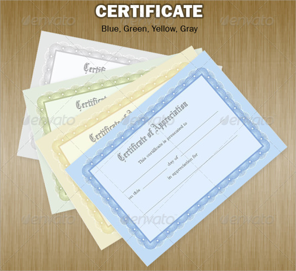 certificate of achievement psd