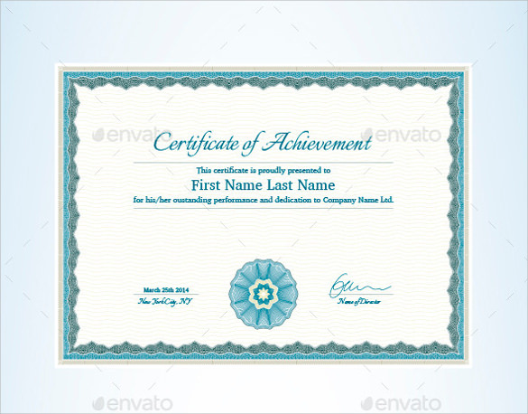 certificate of achievement photoshop psd