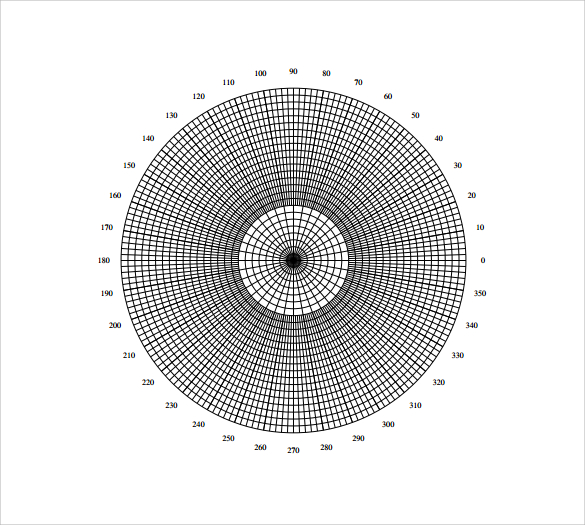 free 9 printable polar graph paper templates in pdf ms word