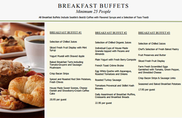 complete banquet menu pdf free download 
