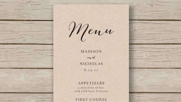 banquet menu template