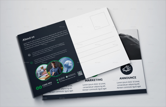 attractive post card template