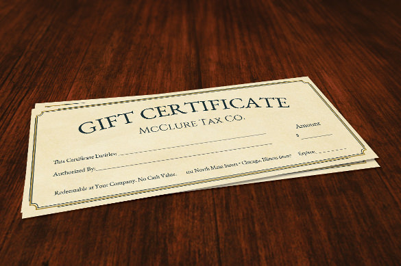 attractive gift certificate template