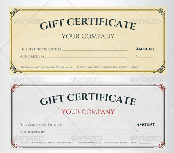 Free 60 Sample Gift Certificate Templates In Pdf Psd Ms Word Ai