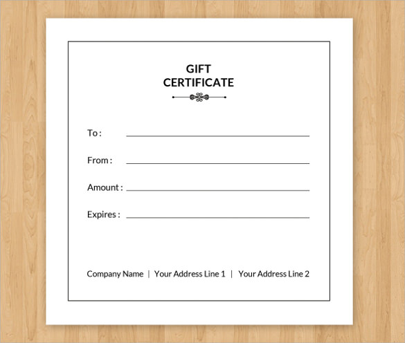 marvelous gift certificate template