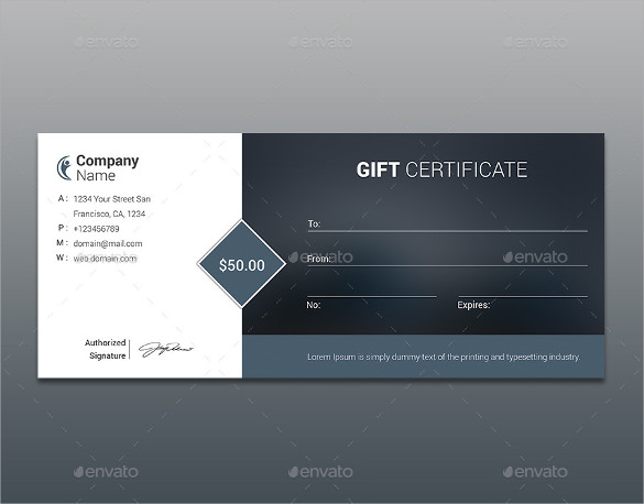 spectacular gift certificate template